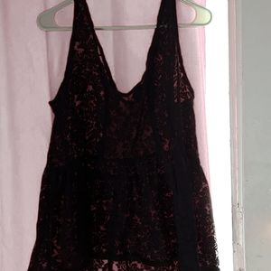 Black lace top Torrid